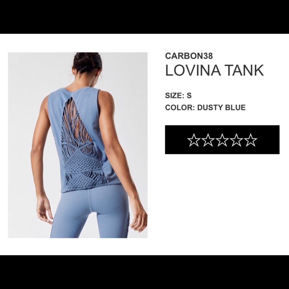 Carbon38 Lovina Tank, Small, NWT
